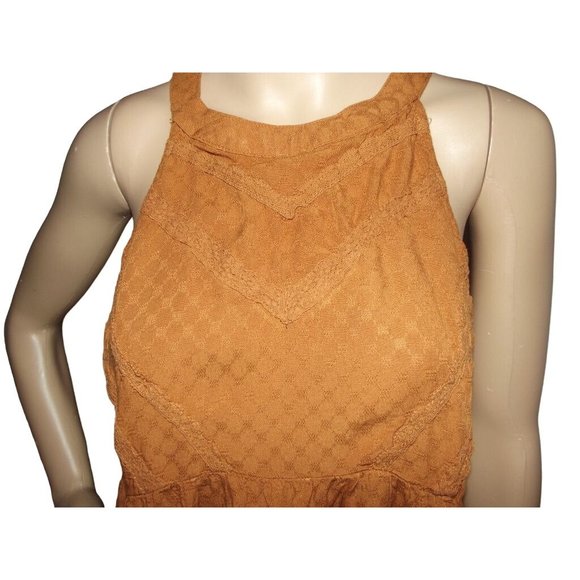 Maurices Tank Sz Medium Gold Pumpkin Spice sleeveless racerback top blouse shirt - Picture 4 of 9